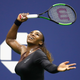 Serena Williams during her women’s singles first round match against Magda Linette of Poland on Day One of the 2018 US Open at the USTA Billie Jean King National Tennis Center on August 27, 2018 in Queens, New York.